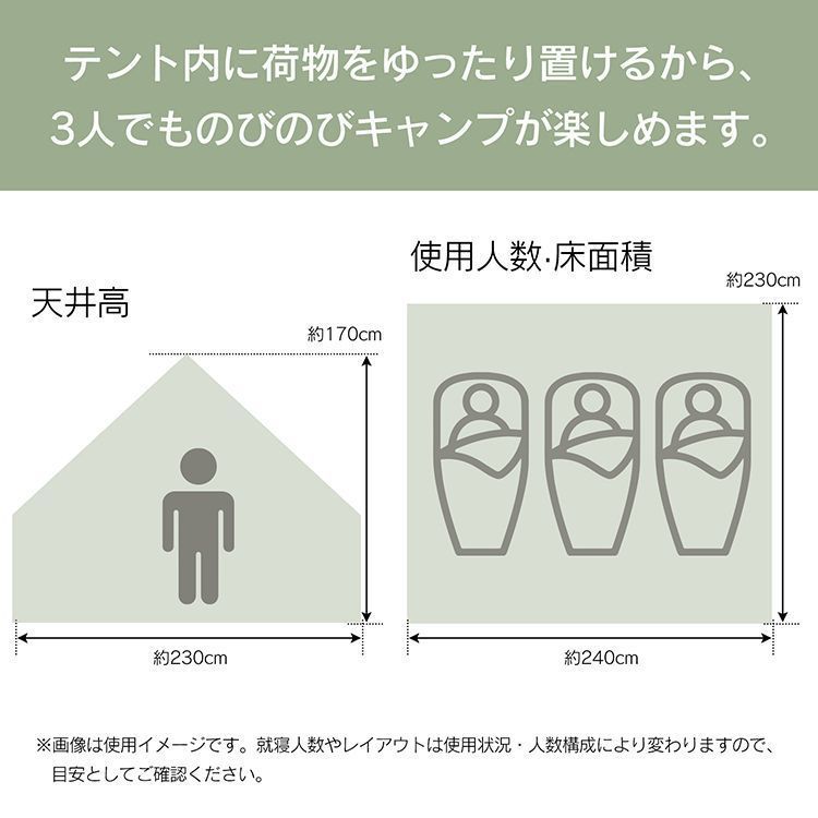 最大約3人 2-3人用