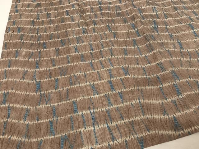 平和屋着物●道行コート　紬地　竜巻絞り　ロング丈　正絹　逸品　AAAY9944np 平和屋着物○道行コート 紬地 竜巻絞り ロング丈 正絹 逸品 AAAY9944np