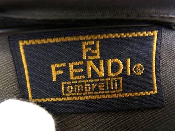 FENDI フェンディ 傘 ズッカ柄 折り畳み傘 - カーキ系 ポリエステル レディース ヴィンテージ