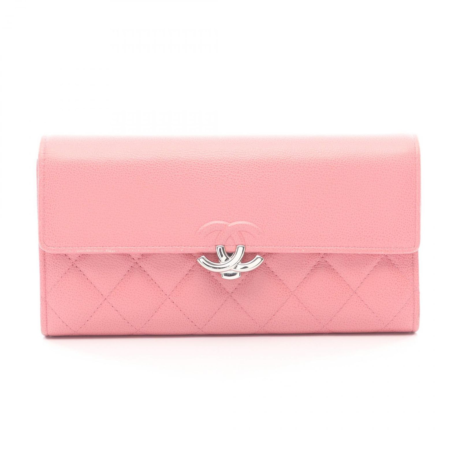 Chanel 二つ折り財布 ピンク(ミディアムサイズ) CHANEL（シャネル） 財布 レディース 二つ折り財布 マトラッセ レザー