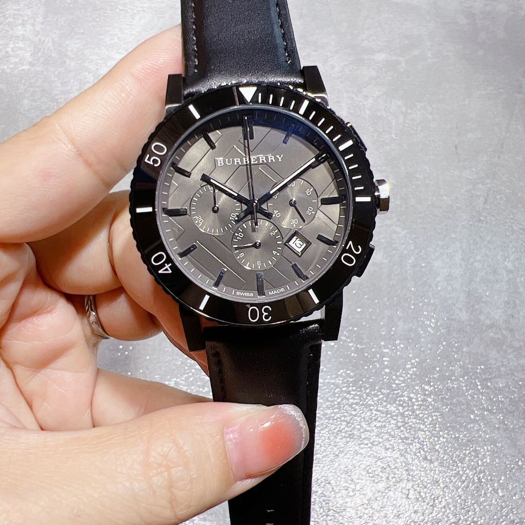 BURBERRY バーバリー メンズ腕時計 44mm｜セラミックベゼル×6針