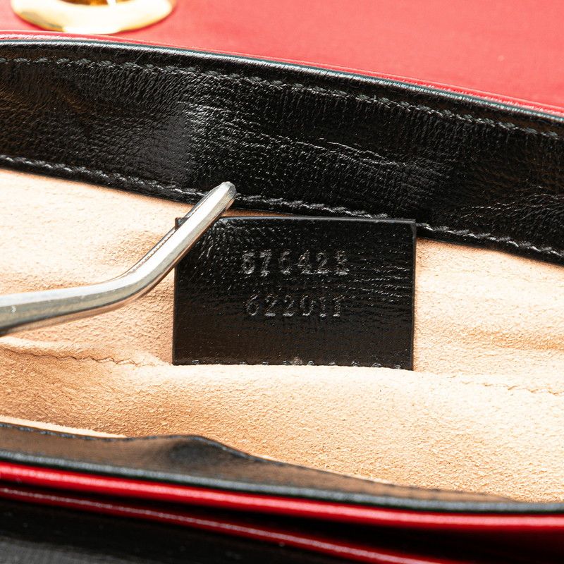 グッチ インターロッキングG チェーン ショルダーバッグ 576428 レッド  