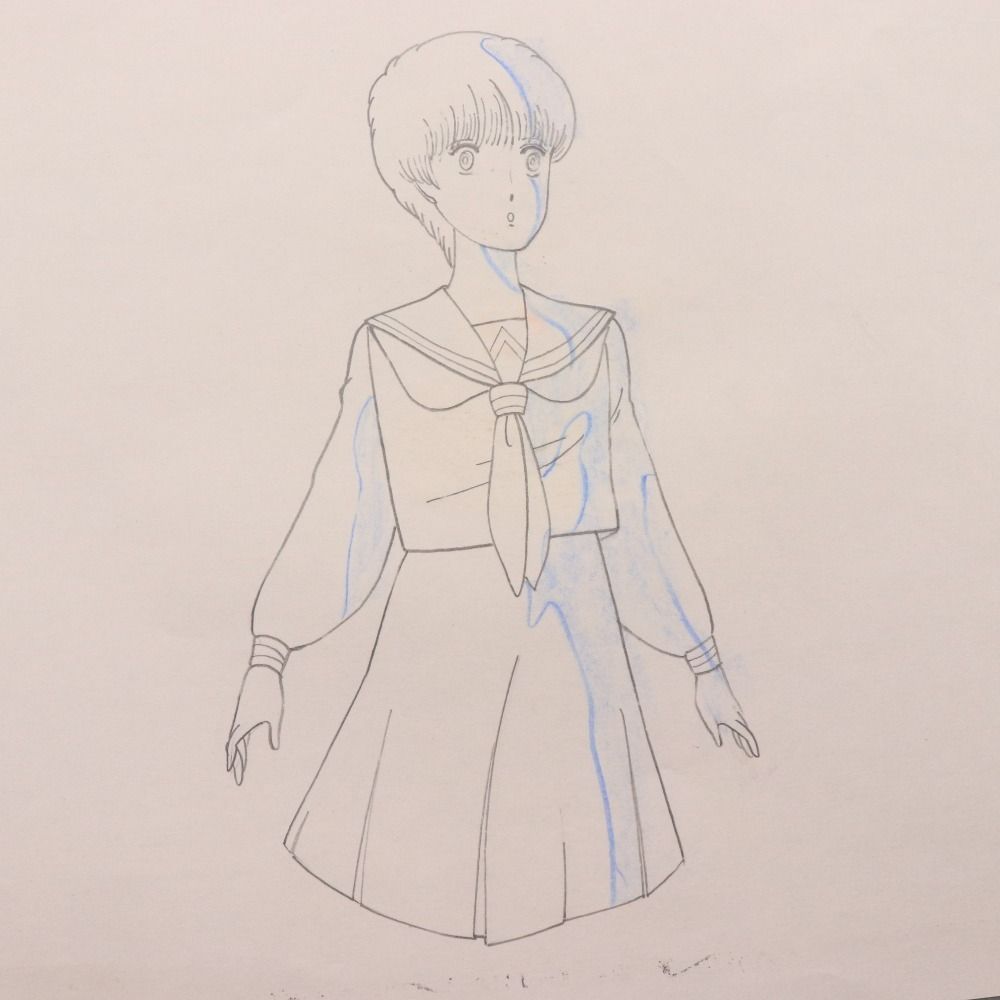 □ 夢戦士ウイングマン セル画 原画 動画付き 夢あおい アオイ A42