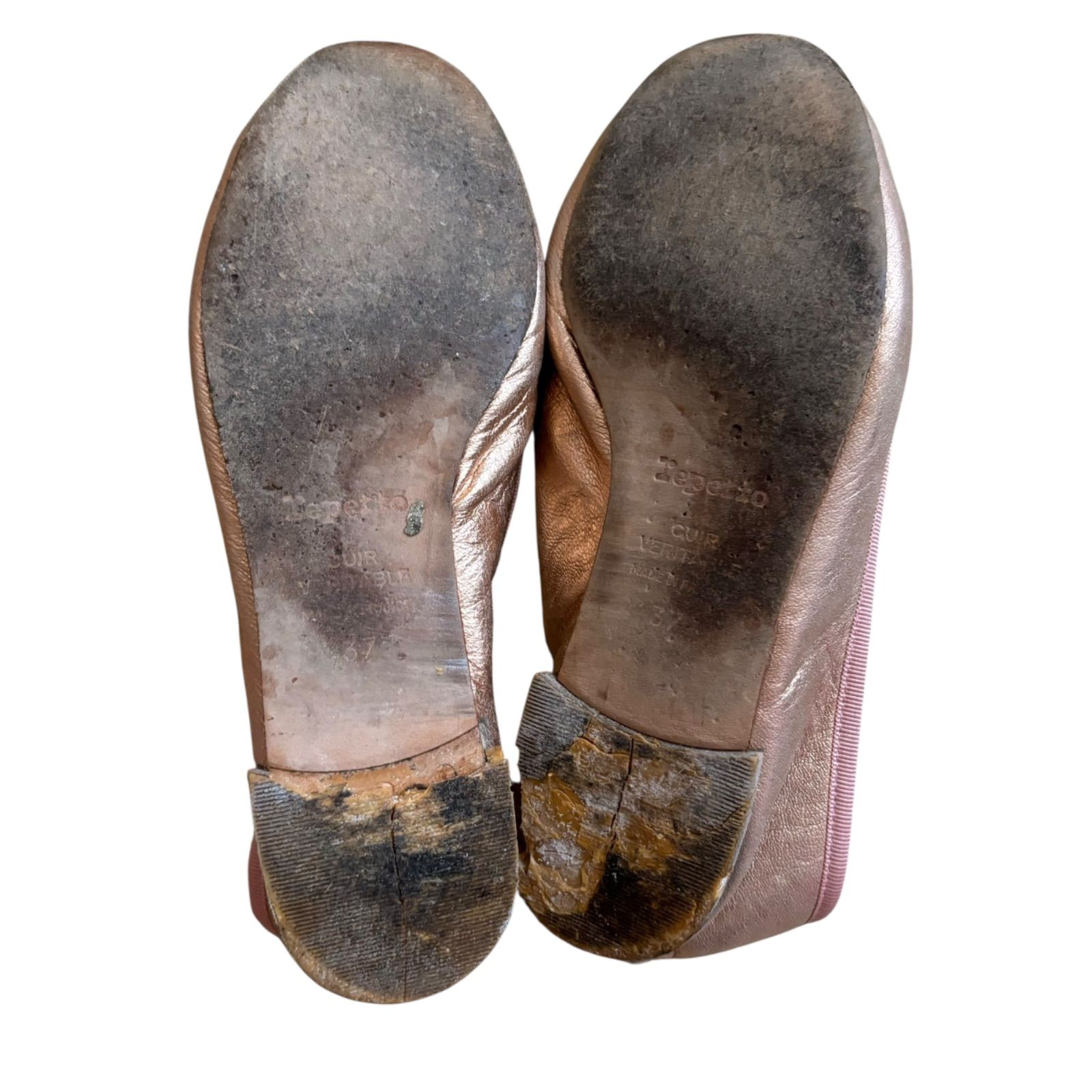 z1377 Repettoレペット パンプス バレエシューズ リボン ピンク