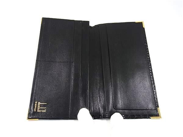 □極美品□ dunhill ダンヒル クロコダイル型押しレザー 二