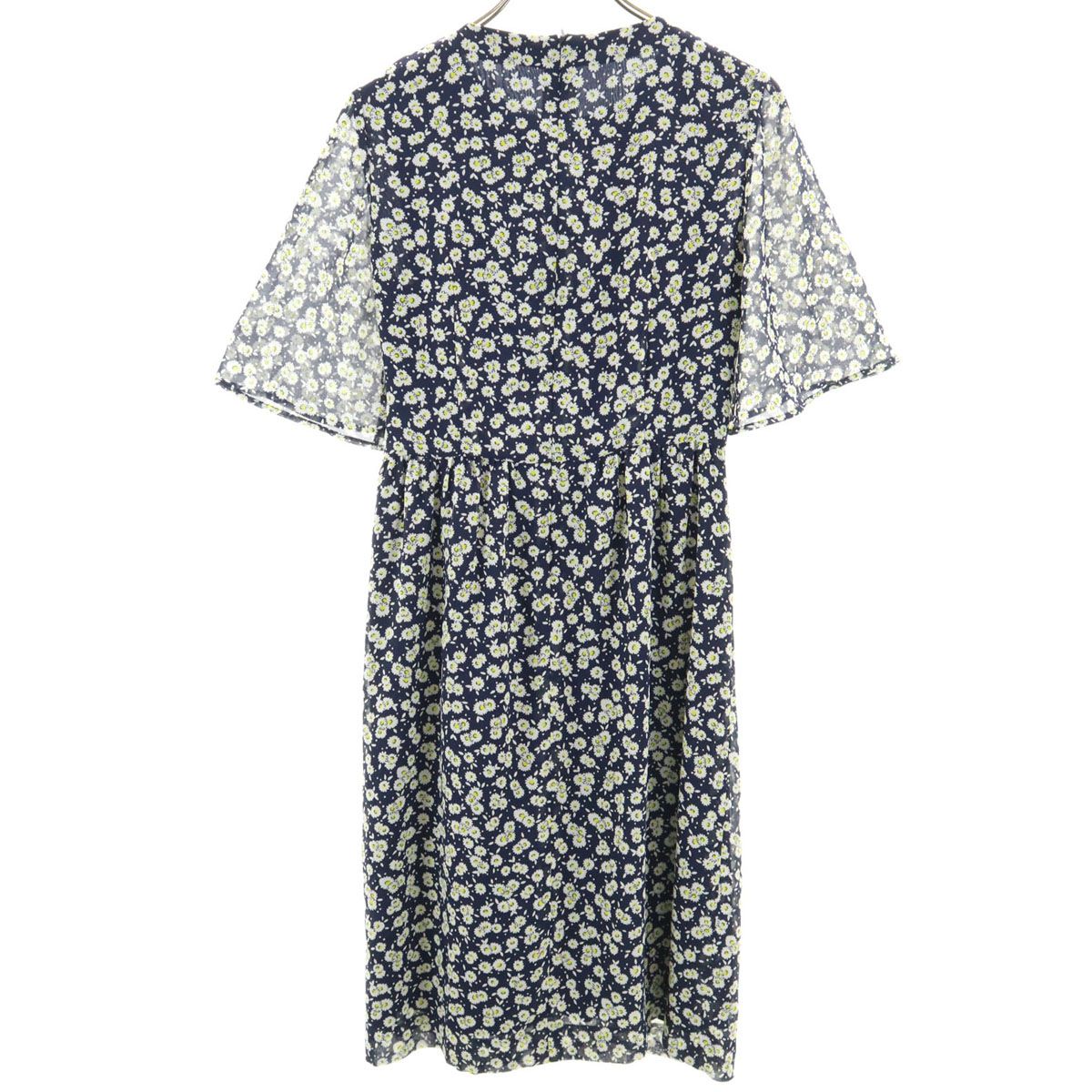 HANAE MORI 花柄 ワンピース HANAE MORI 森英恵 ハナエモリ 日本製 花柄 半袖 ロング