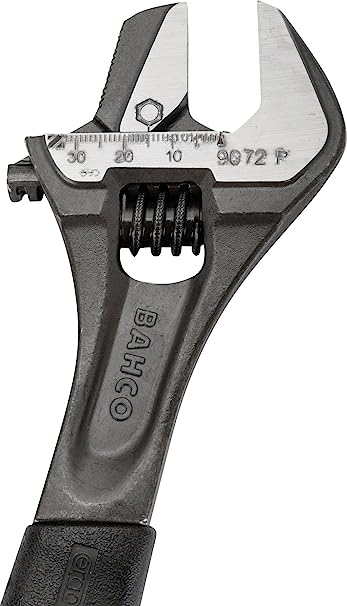 BAHCO(バーコ) Adjustable Wrench with Thermoplastic Handle and Pipe Grip  パイプレンチ兼用モンキーレンチ 9072P