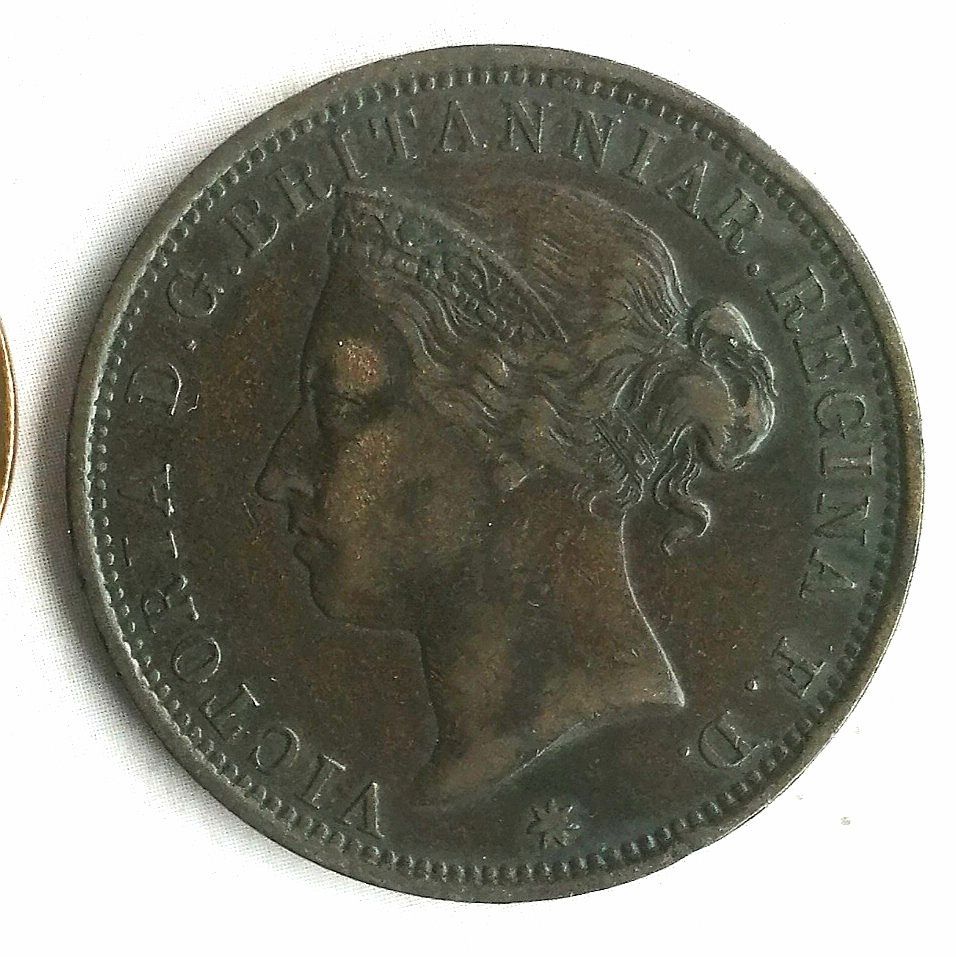 英領ジャージー諸島　ヴィクトリア女王　１／１２ シリング青銅貨　１８９４