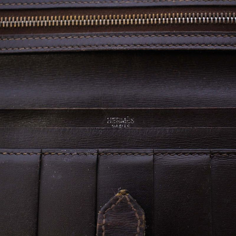 長財布 エルメス べアン HERMES ダークブラウン エルメス ベアン 長