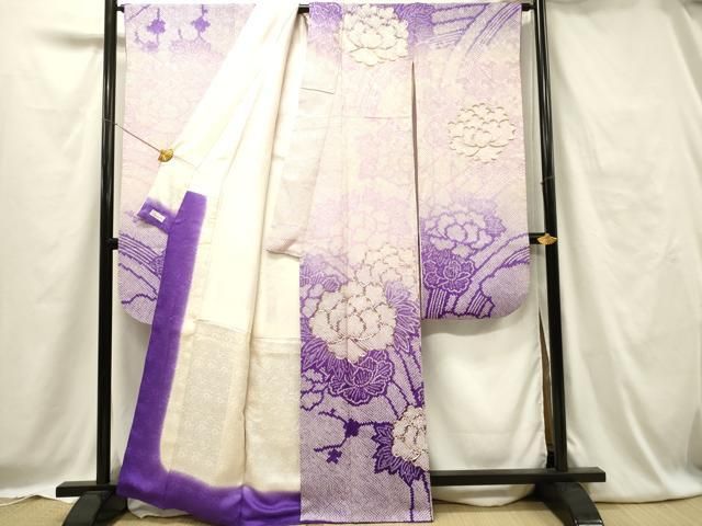 (あ867)振袖用長襦袢㊗️絞り染め 落ち着いた若草色 花模様は手描き✨ あ867)振袖用長襦袢㊗️絞り染め 落ち着いた若草色 花模様は手描き✨