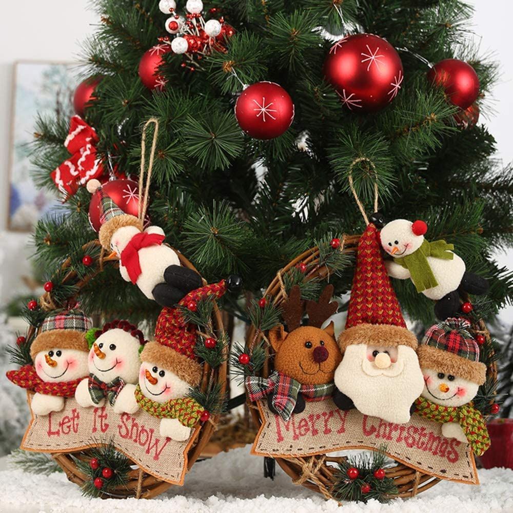 新品未使用】Christmas かわいい 雪だるま サンタクロース Merry