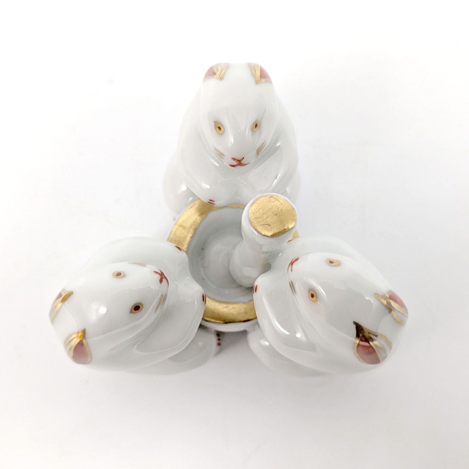 購入 高野昭阿弥・蓋置・色絵・三ツ兎・茶道具・No.240820-23・梱包