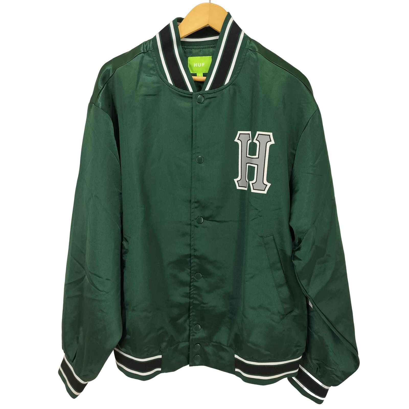 ハフ HUF 22AW Crackerjack Satin Baseball JKT スタジアムジャケット 