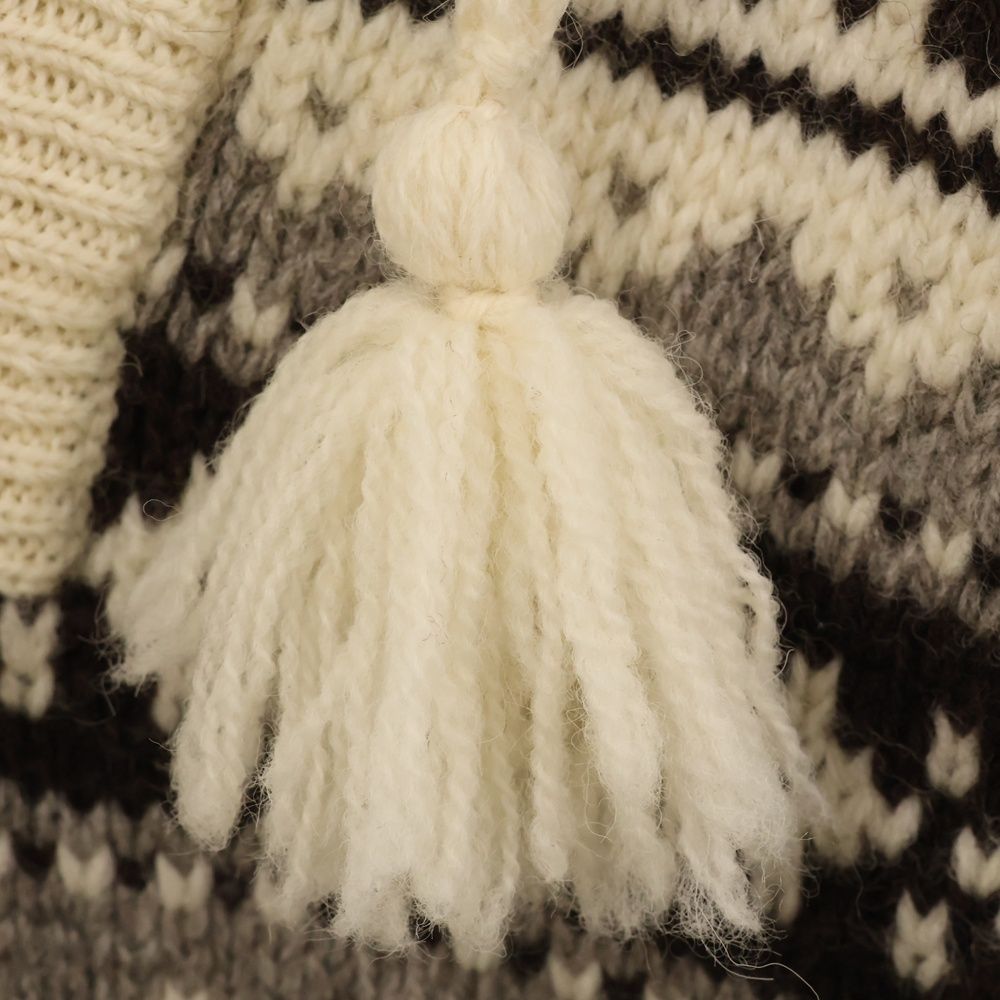 CELINE (セリーヌ) 21AW Baja fair isle Shetland wool hoodie バハ  