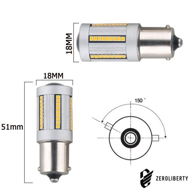 BMW Z4 E85 リア LED ウインカーバルブ S25 ピン角150° 高輝度SMD 132発 ワーニングキャンセラー内蔵 エラーフリー  ウィンカー ライト ランプ アンバー 【ネコポス配送】 - メルカリ