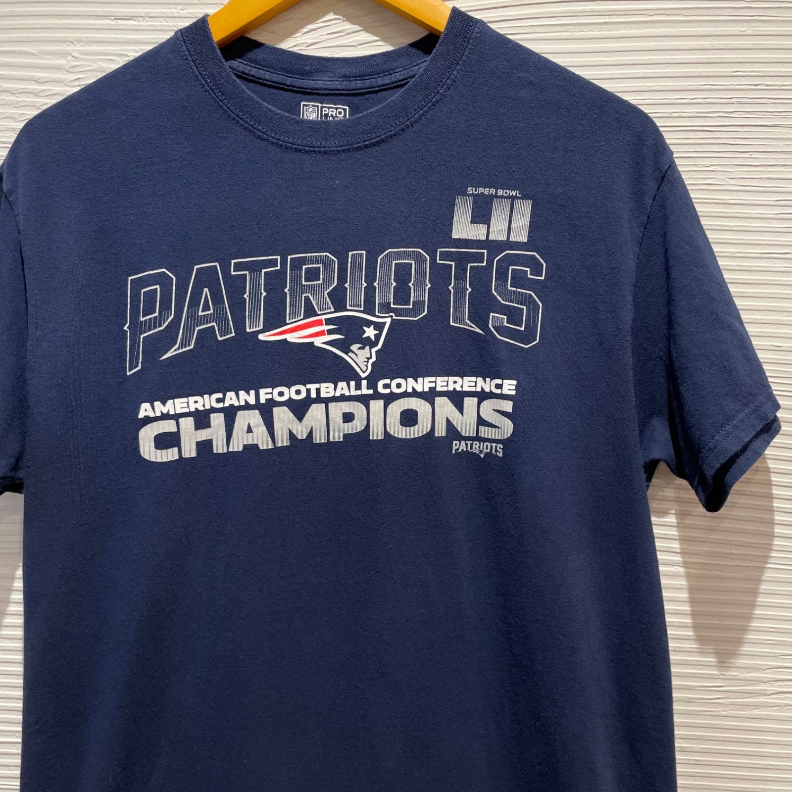 古着 M 半袖 tシャツ 紺色 ネイビー NFL アメフト New England 