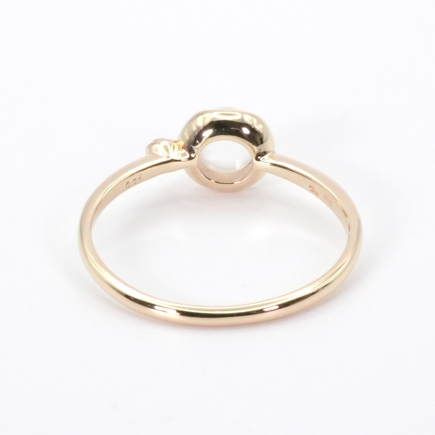 美品 スタージュエリー ムーンストーン K10 リング ダイヤ/24-4791S  