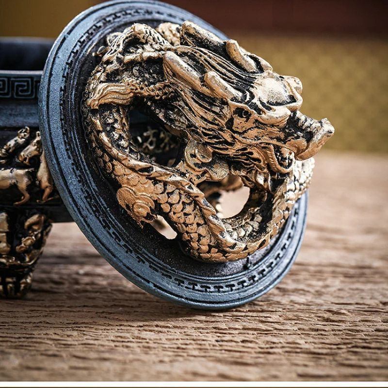 香炉 龍 ドラゴン青龍 赤龍 三足香炉 インテリア 香炉 アンティーク