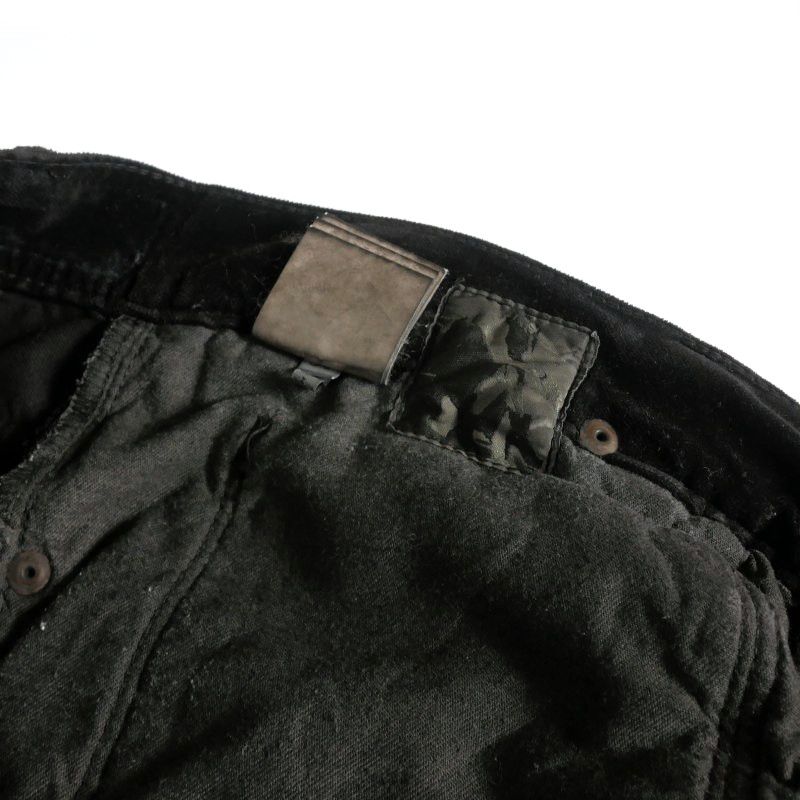 ダークシャドウ DRKSHDW カットオフ ベロアパンツ 36 ブラック 黒 ダークシャドウ DRKSHDW カットオフ ベロアパンツ 36 ブラック 黒