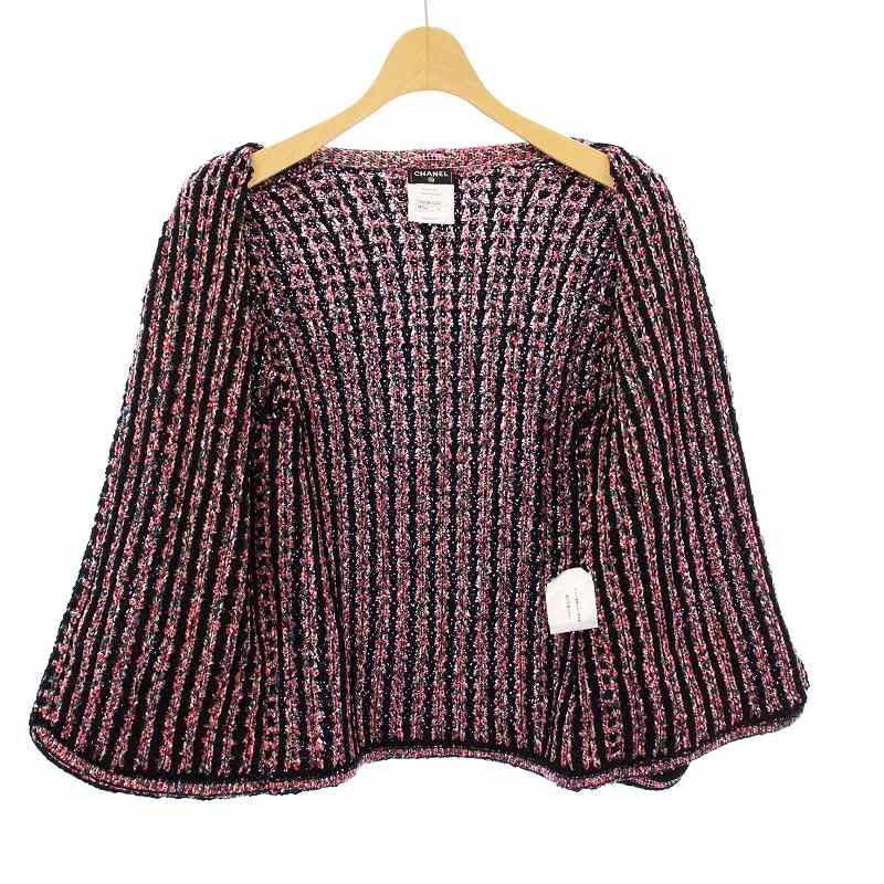 シャネル CHANEL ニットカーディガン 長袖 チェーン ココマーク 40
