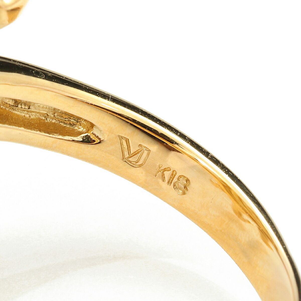 バリアブル カメモチーフリング 指輪 ダイヤモンド 0.24ct K18 13号 