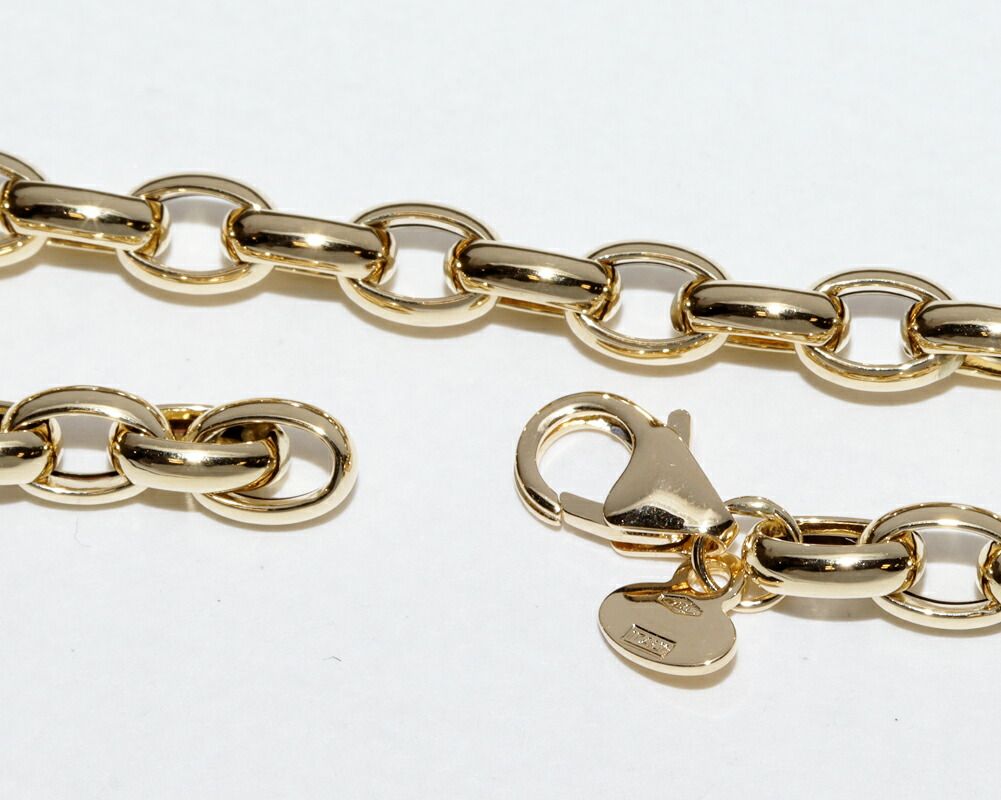 40cm K18ネックレス スクリューチェーン K18 イエローゴールド