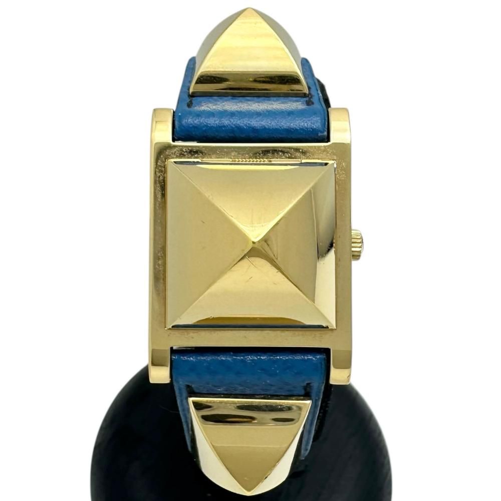 希少】HERMESメドール レディースクォーツ腕時計レザーベルト HERMES