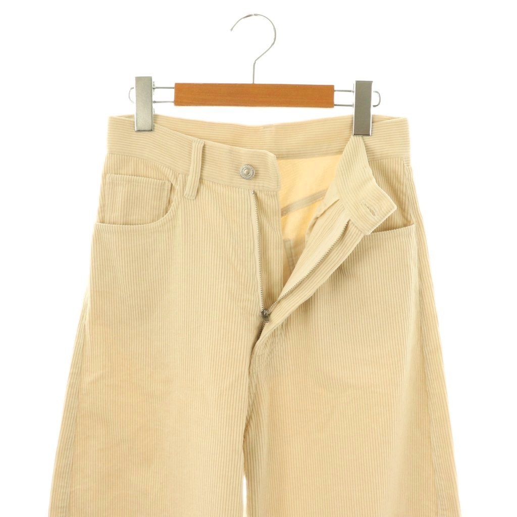カレンソロジー Curensology 24AW コーデュロイ カーヴィーパンツ 36 アイボリー DF OS DECORATOM_COM_BR