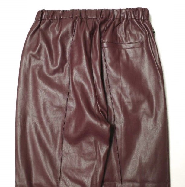 TOGA VIRILIS トーガビリリース 22 AW FAKE LEATHER PANTS フェイクレザーパンツ TV 22-FF 332 48 ボルドー イージー ボトムス g 22533