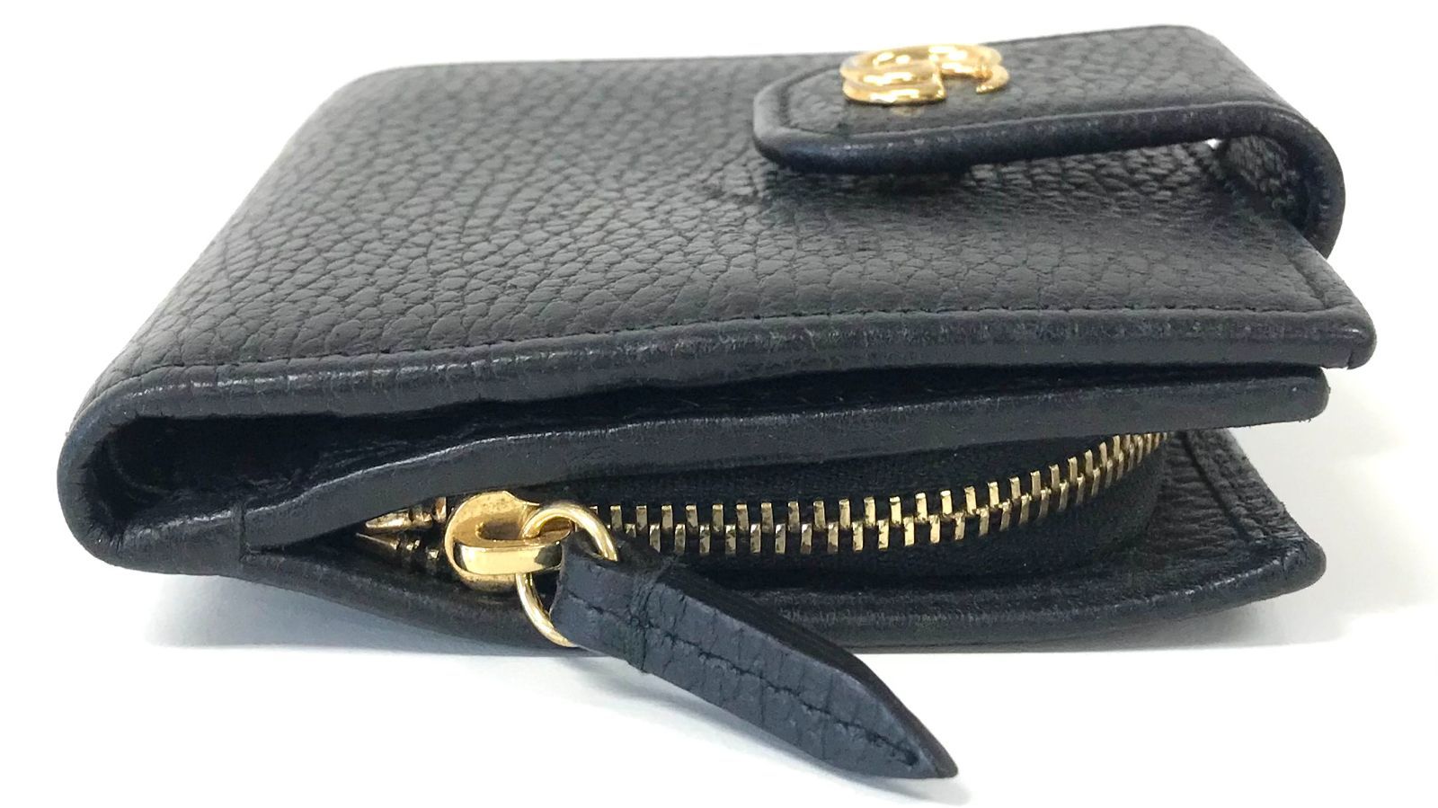 θ GUCCI プチマーモント 二つ折り財布 523193・1147 ブラック - メルカリ