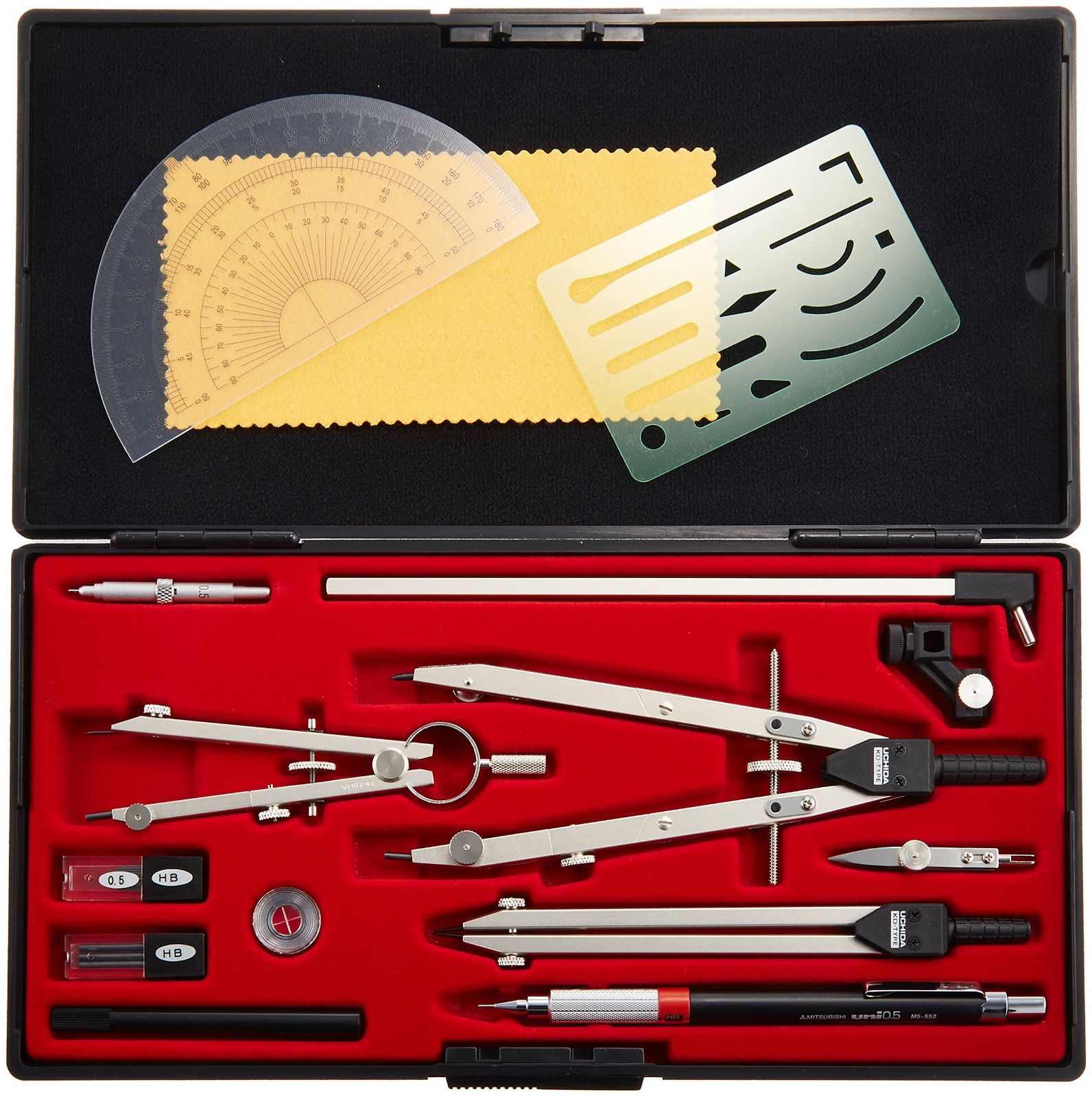 QBセット_QB13品組 ウチダ KD型製図器 QBセット QB13品組 1-730-7413 設計製図用品