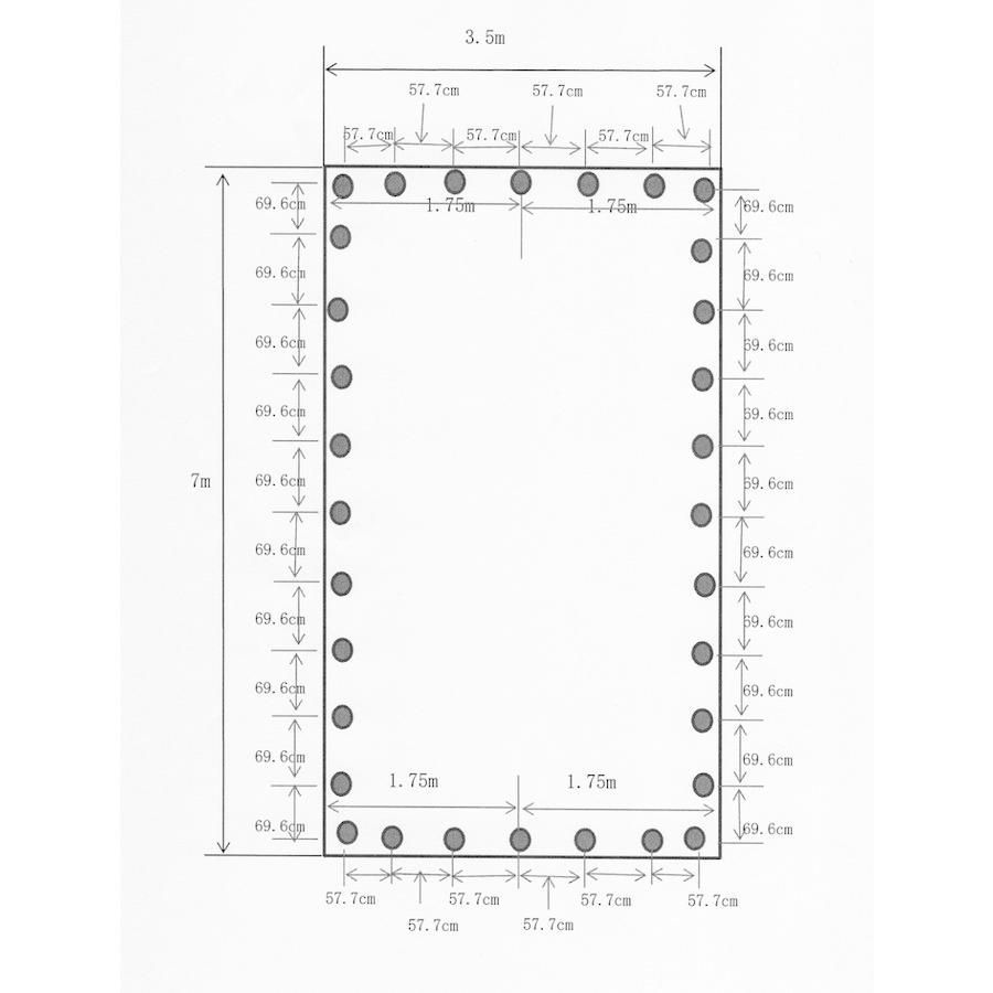 トラックシート 4ｔ用 ブラック 3.5ｍ×7.0ｍ ゴムバンド20本付 エステル帆布製 荷台シート アームロール　※本州四国九州送料無料！ 2枚セット トラックシート 4t用 3.5m×7.0m ゴムバンド20本