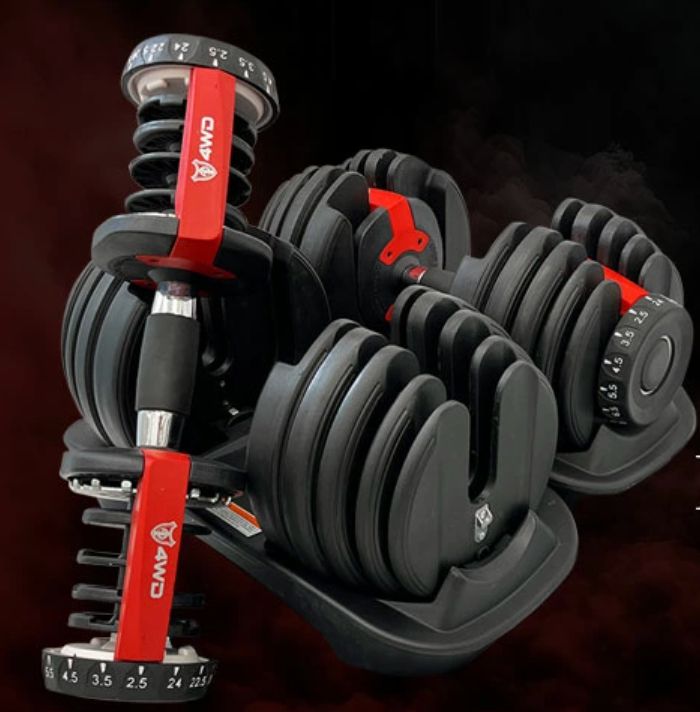 MY0912 4WD 可変式ダンベル 24kg 1個 2個セット レッド ブラック 可変