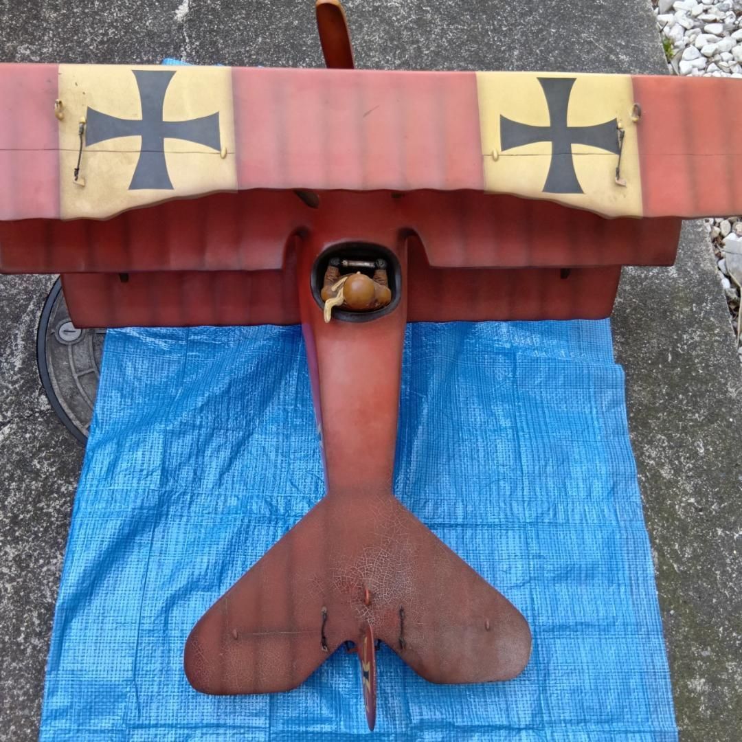 フォッカー Dr.I 425/17 レッドバロン 三葉機 大型飛行機模型 木製