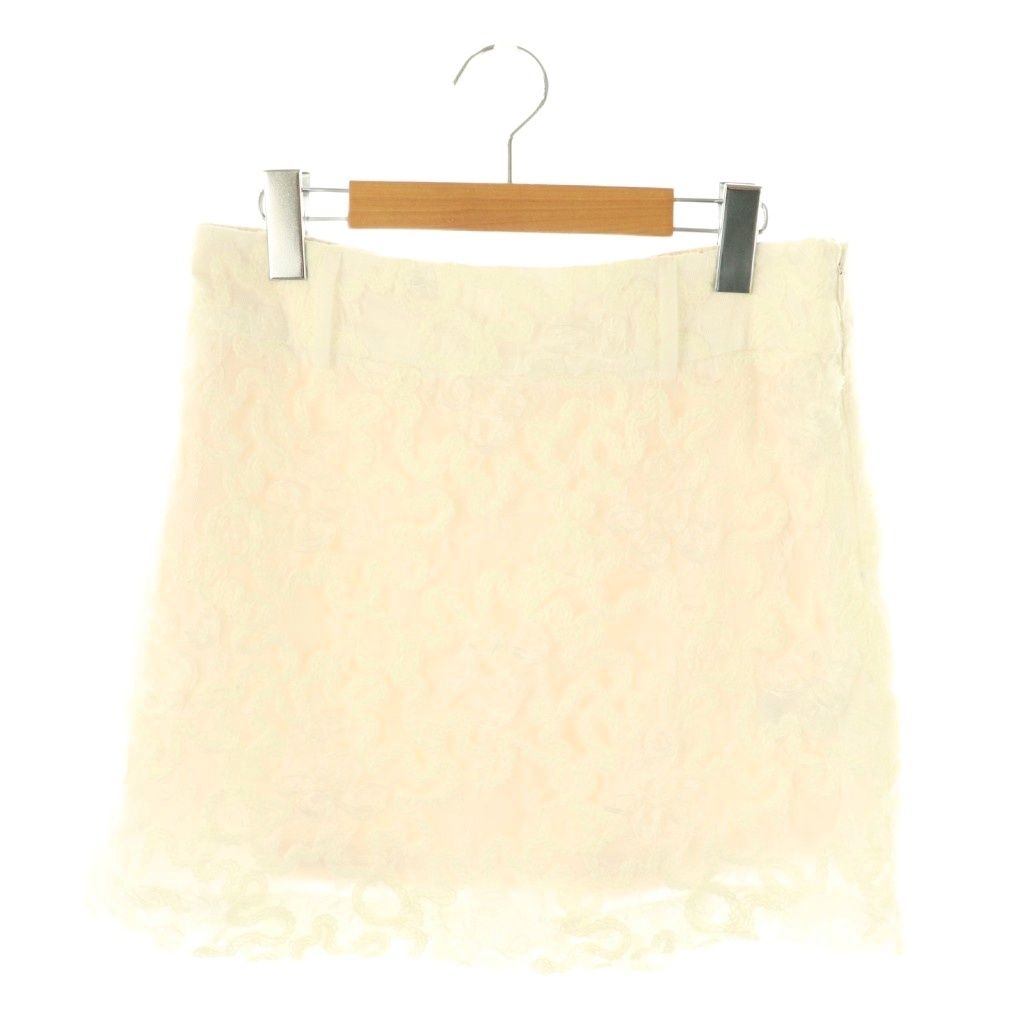 【中古】アメリ AMERI FLOWER MIX LACE SHEER JACKET SKIRT セットアップ ジャケット スカート F M ホワイト アメリヴィンテージ Ameri VINTAGE アメリ AMERI FLOWER MIX LACE