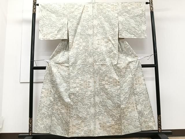 平和屋着物●本場大島紬　カタス9マルキ　百柄　花唐草文　さが美扱い　正絹　逸品　AABA2743ph 平和屋着物○本場大島紬 カタス9マルキ 百柄 花唐草文 さが美扱い