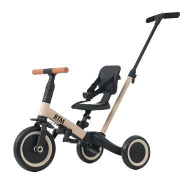 三輪車 足けりバイク 一台4役 ベビーカー かじとり 手押し棒付 子供用三輪車 yew4