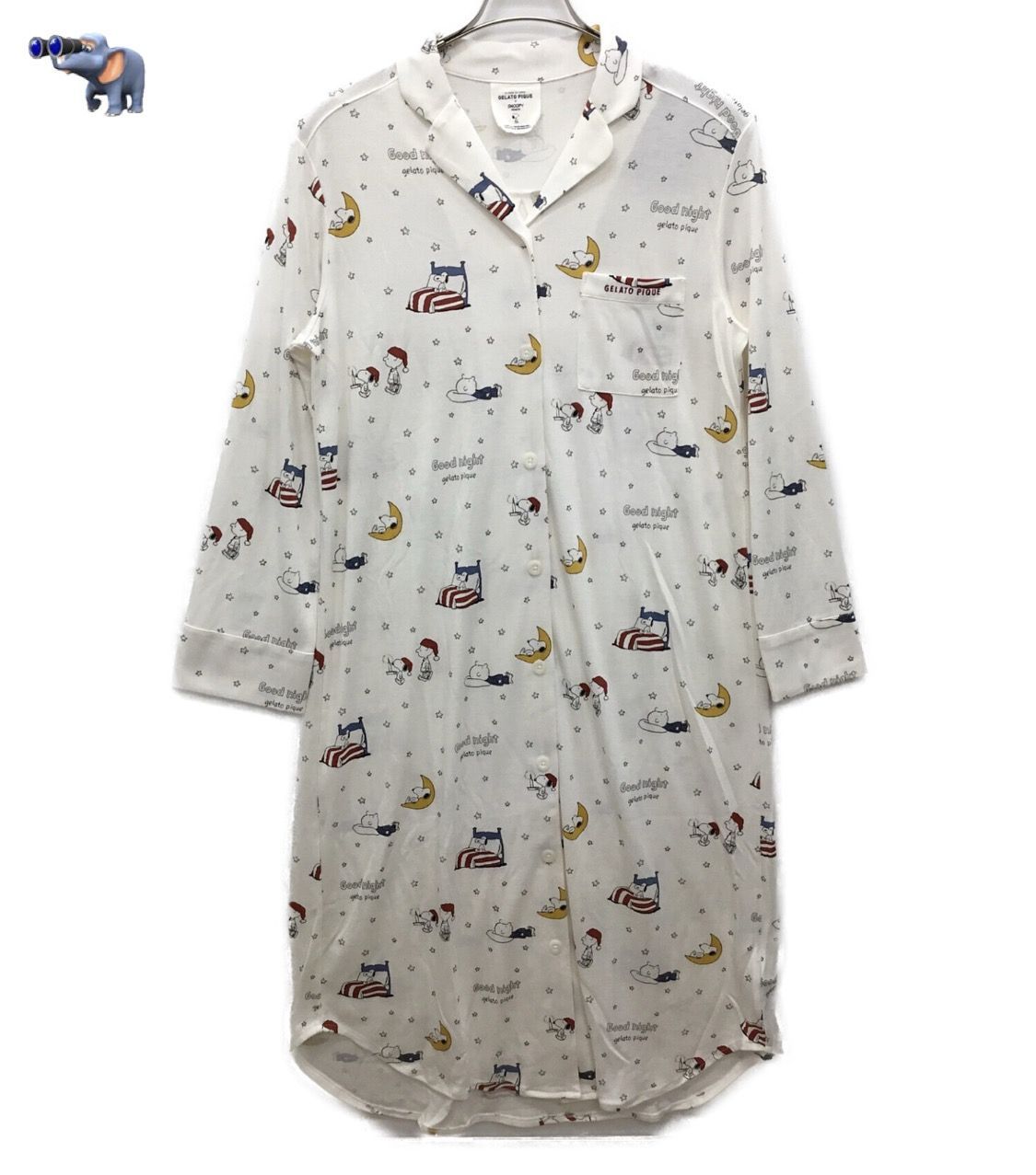 gelato pique × SNOOPY ドレスシャツ ジェラートピケ スヌーピー コラボ レディース ルームウェア
