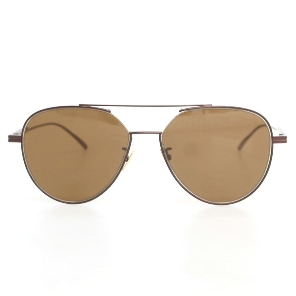 ボッテガヴェネタ BOTTEGAVENETA ティアドロップ サングラス メタリックブラウン サイズ59□16 145 メンズ