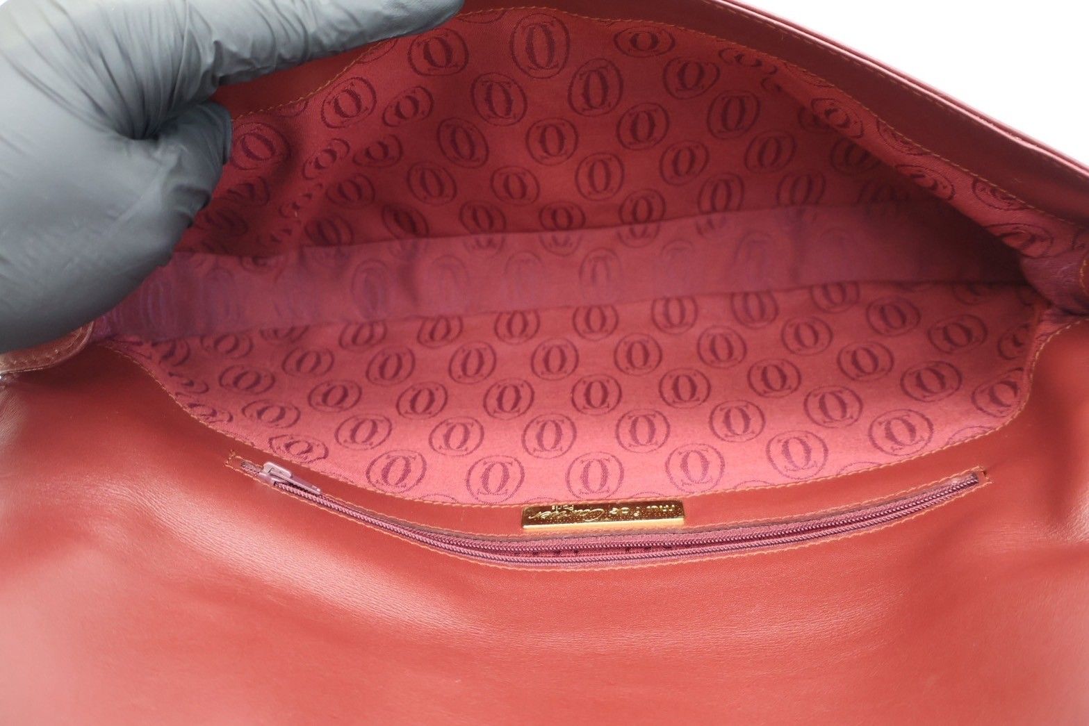 CARTIER セカンドクラッチバッグ マストライン FT119 ボルドー ゴールド金具 カーフレザー 2871145861 DECORATOM_COM_BR