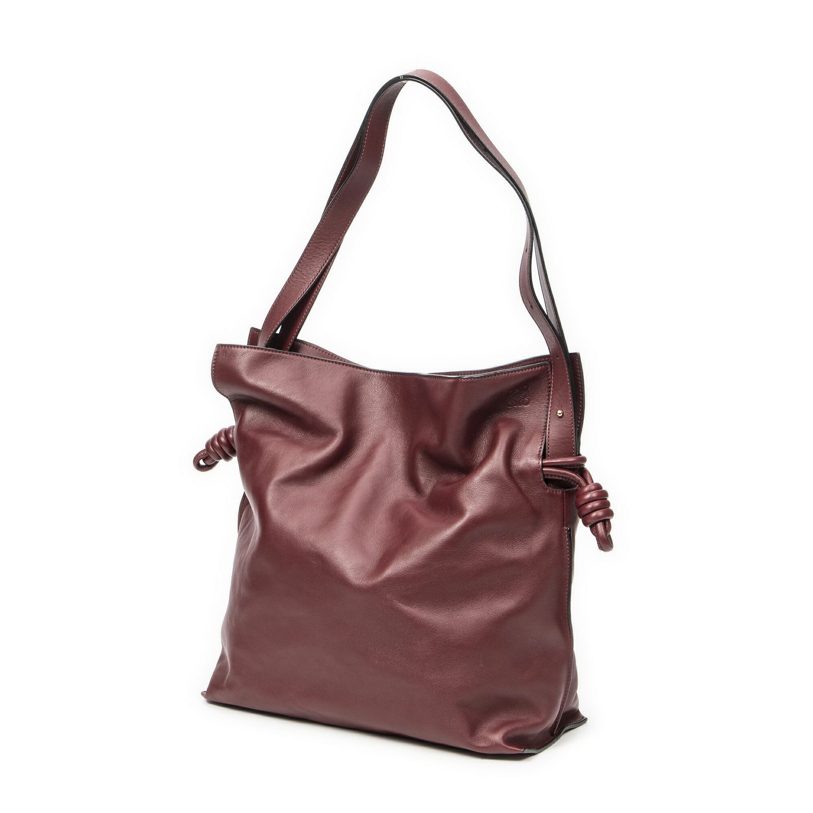 LOEWE ロエベ大フラメンコノットバーガンディナッパレザーA