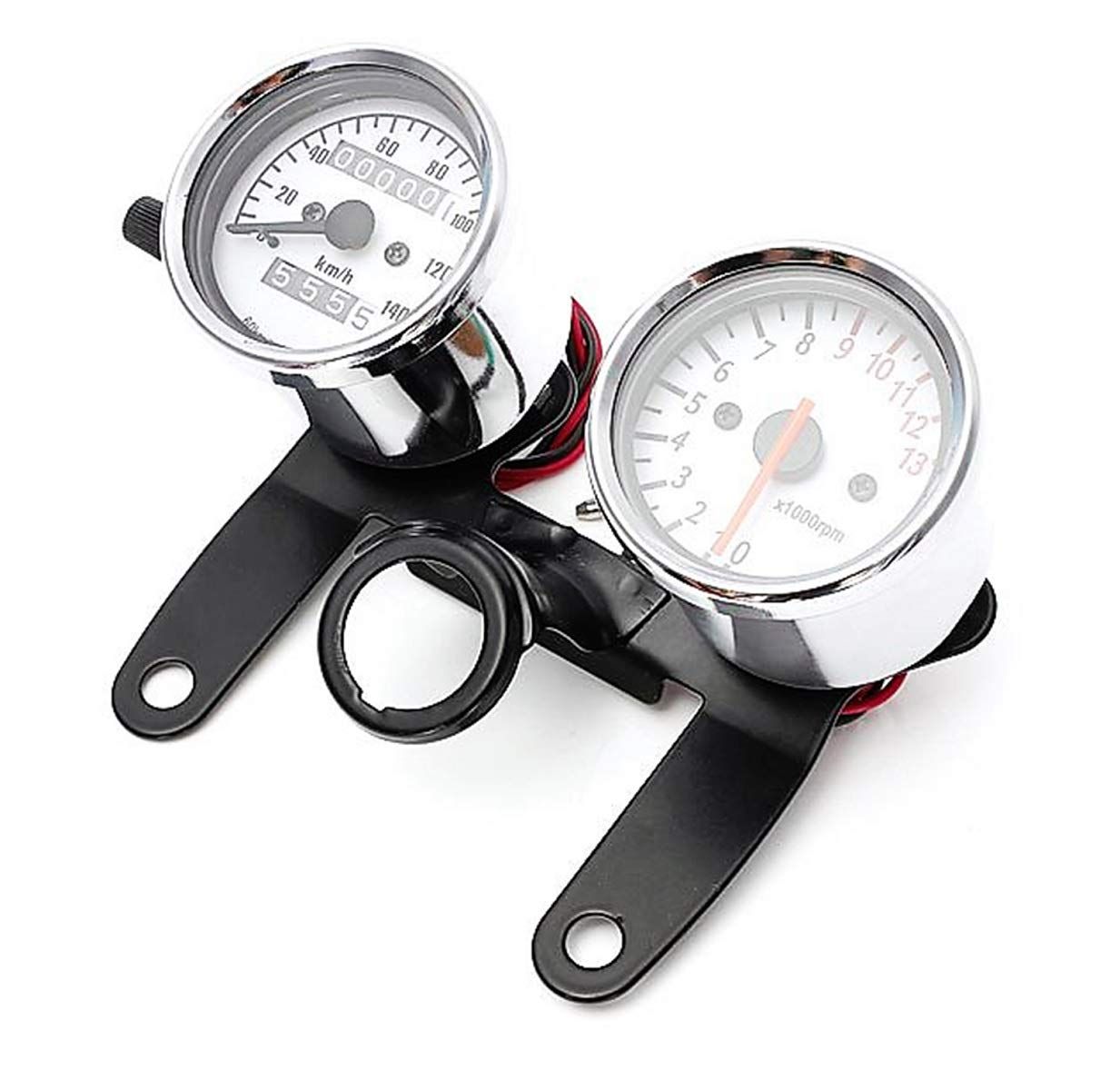 world Imp MT ホンダ 用 バイク モンキー ゴリラ 電気式 タコメーター 機械式 スピードメーター セット 汎用品 12V 60mm ステー金具 付 HONDA 用 モンキー ゴリラ 電気式 タコメーター 機械式 スピー