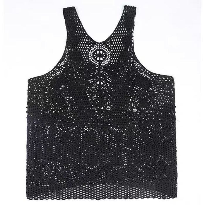 UNITED TOKYO カッティングメッシュベスト ロングジレ ベルト付き 黒 UNITED TOKYO カッティングメッシュベスト ロングジレ ベルト付き 黒