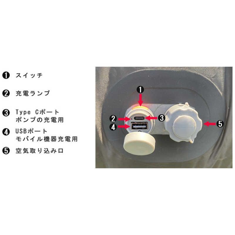 自動エアーポンプ式エアーソファ カーキ