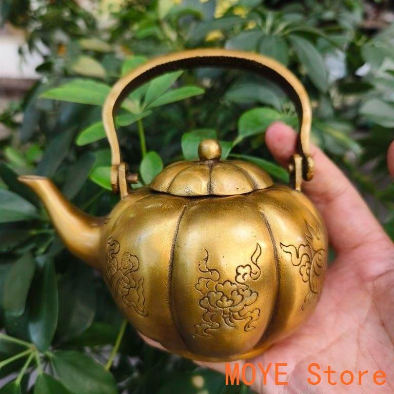 銅製 鎏金金魚酒壺 茶壺 茶道具 香道具 装飾品 工芸品 美術品 置物 銅 細工 龍鳳茶壺 茶道具 香道具 装飾品 工芸品 置物 - メルカリ