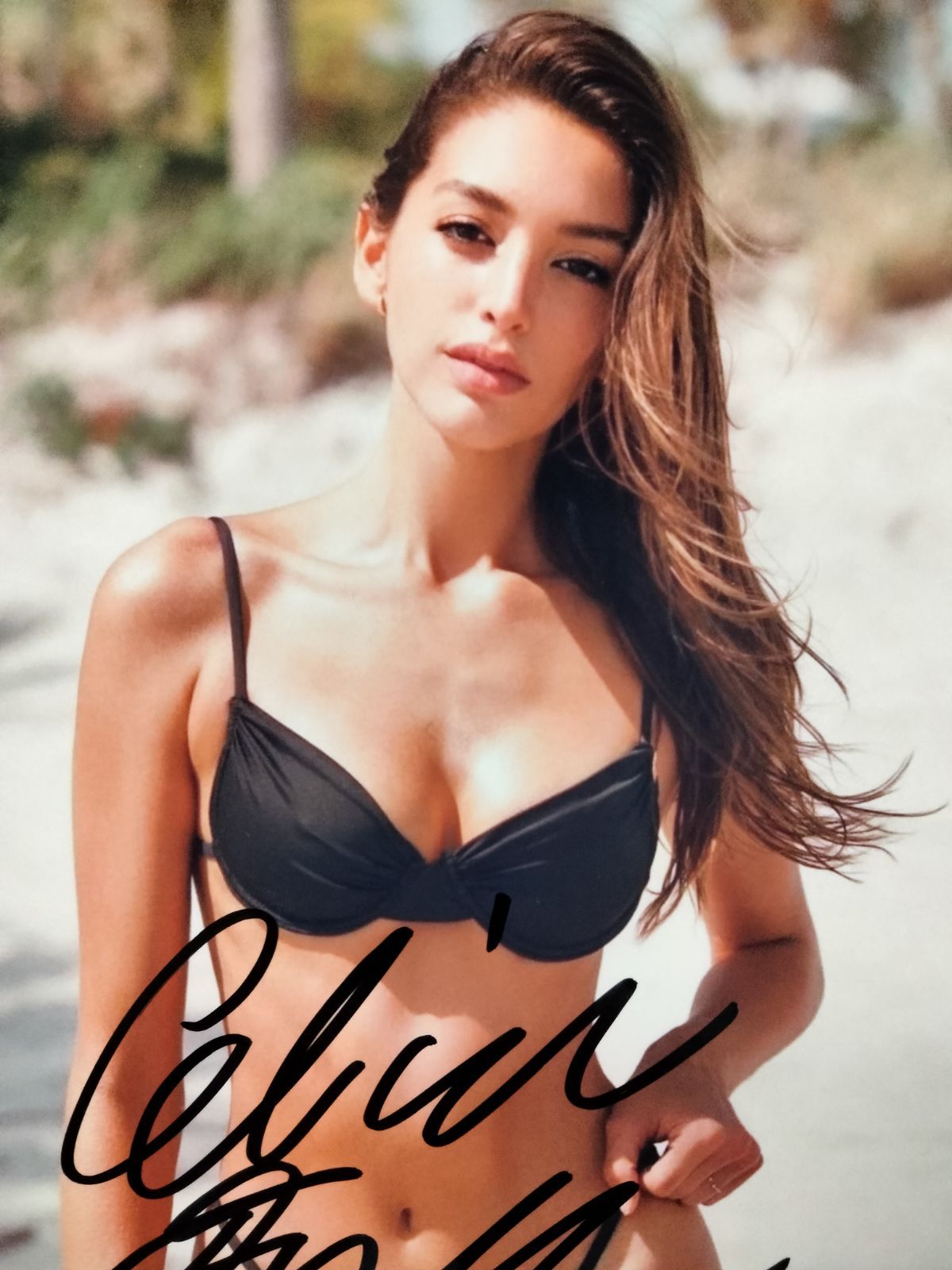 お宝…セリーヌ・ファラク直筆サイン入り2Lサイズ写真…Celine Farach