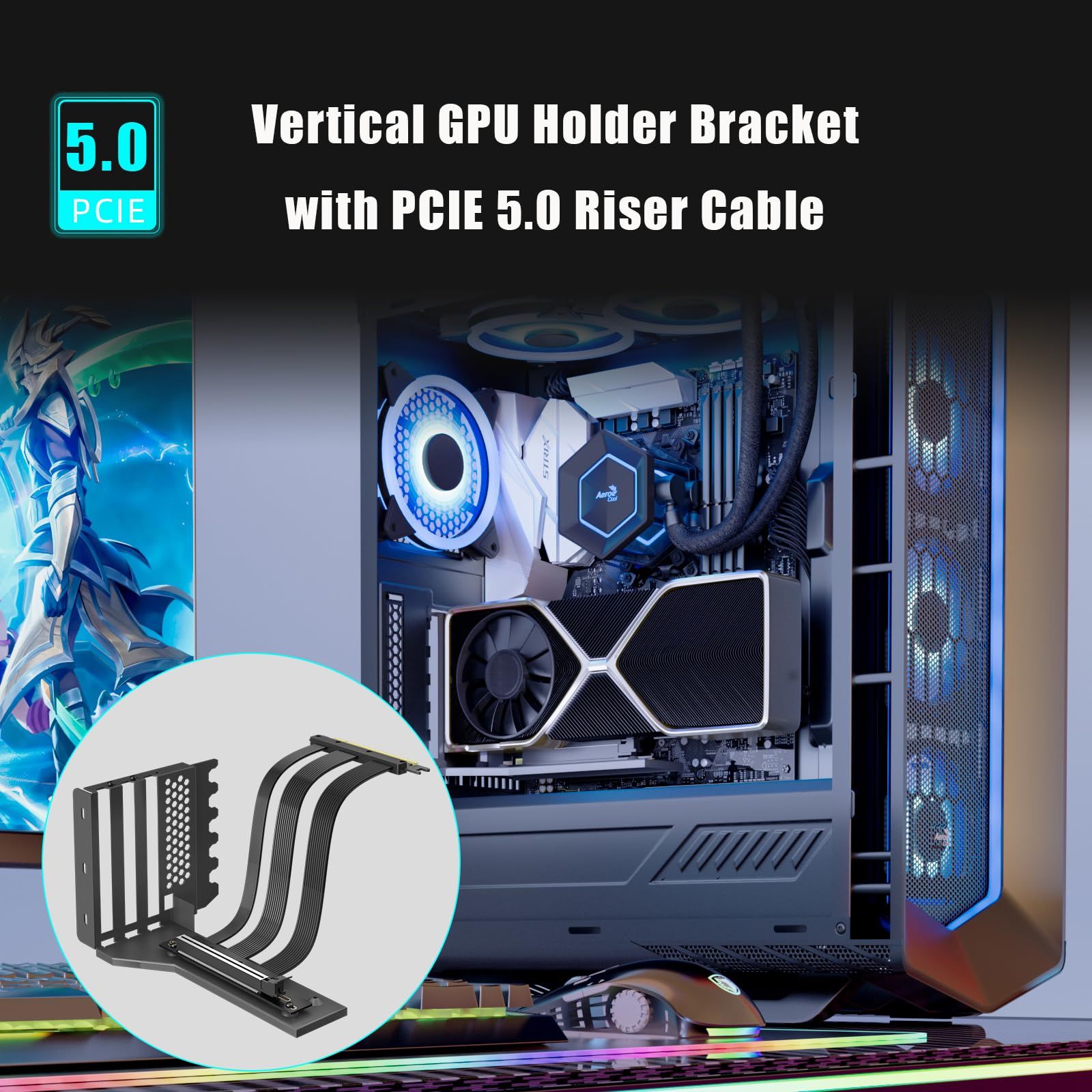 5.0ライザーケーブル 2スロット厚GPUの場合