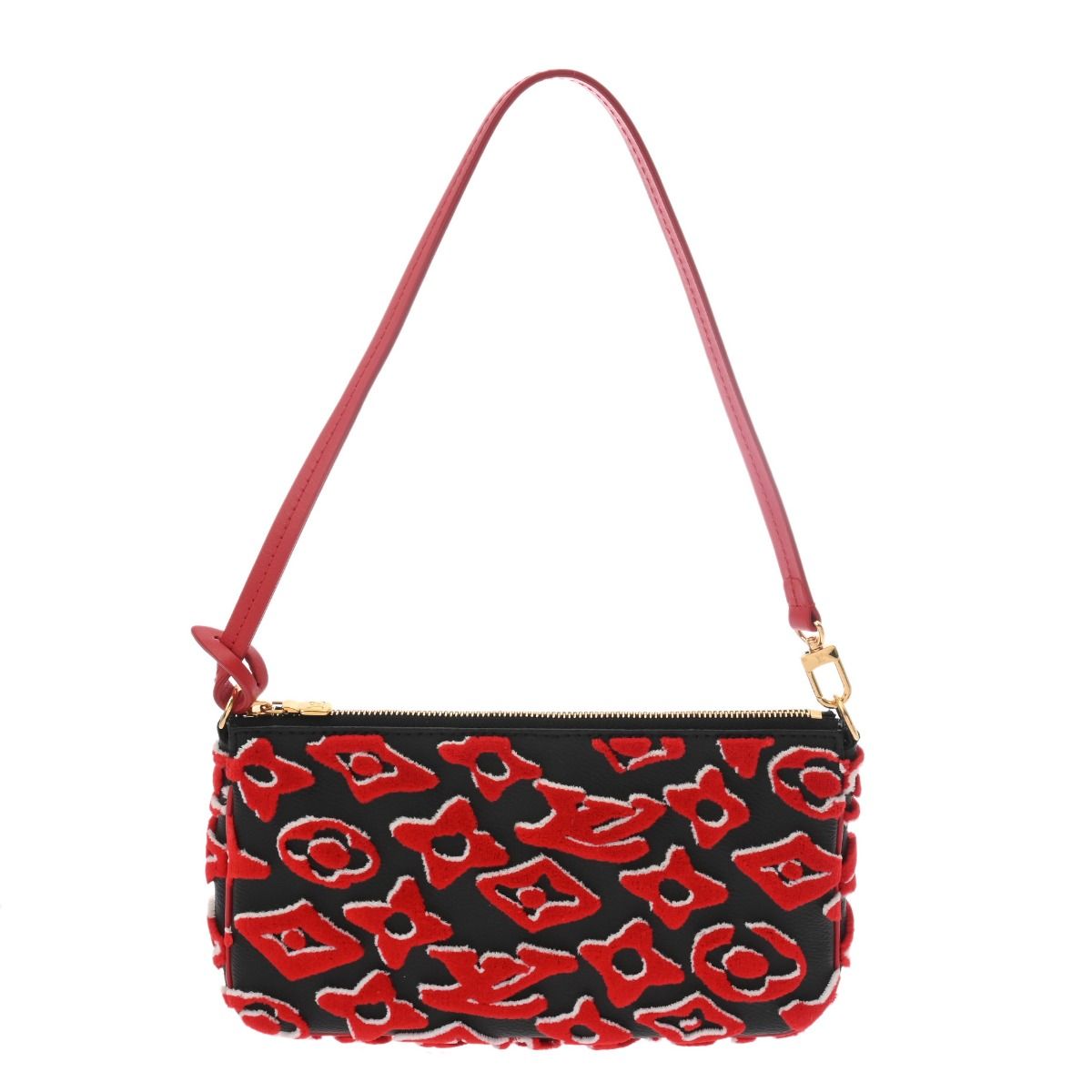 ルイヴィトン LV×UF ポシェットアクセソワ―ル 赤|黒 M45548 レディース コーティングキャンバス | タフタ アクセサリーポーチ