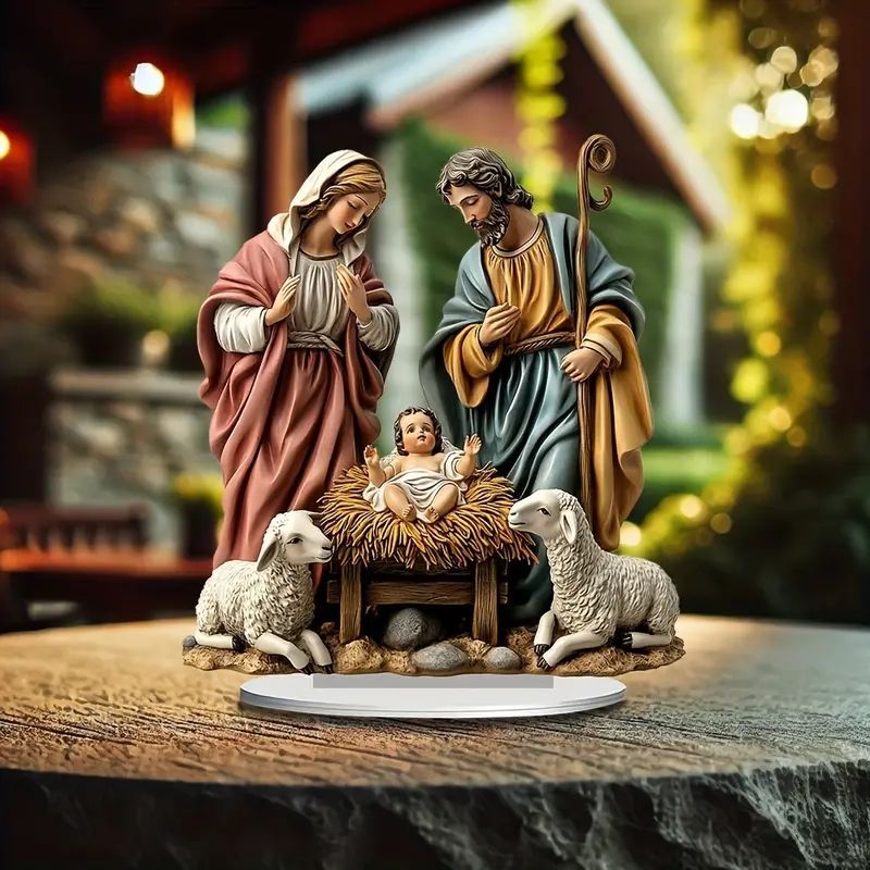 2D アクリル クリスマス ナティビティ ディスプレイアートデコの 