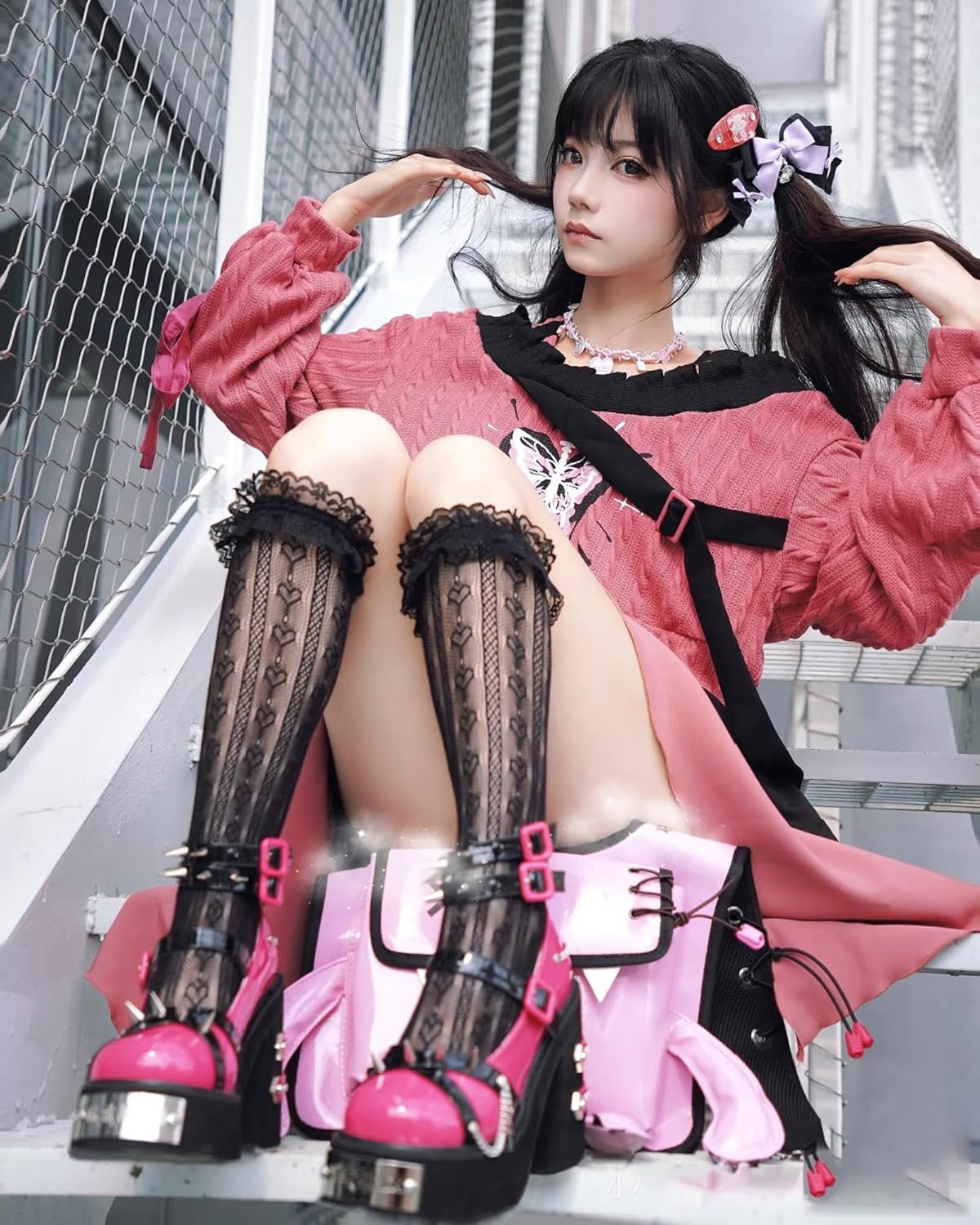 東洋姫路　公式戦ストッキング&靴下 Princess Melody】ニーハイストッキング④ - ホワイト size-F